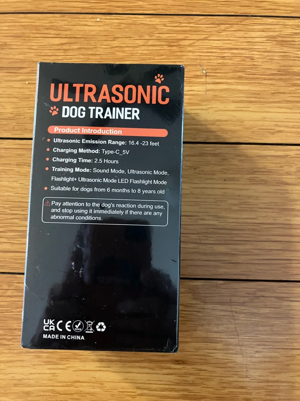 Dog Bark Deterrent Device | Rechargeable Ultrasonic Anti-Barking Trainer, SEALED